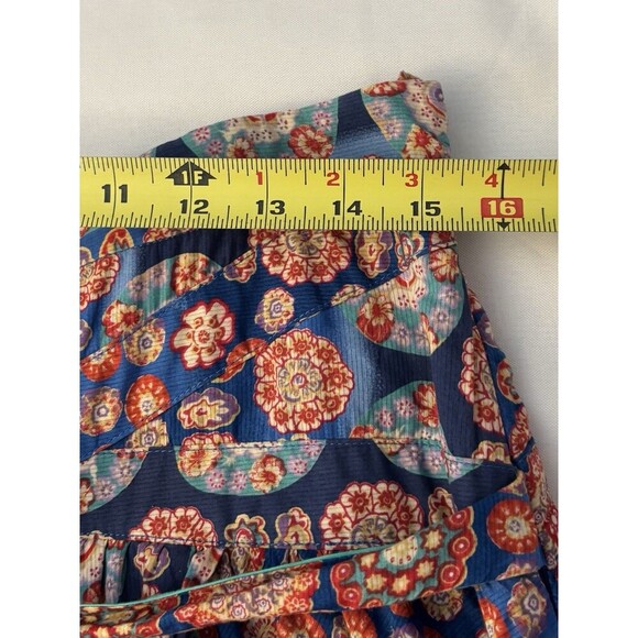 MARC JACOBS Faux Wrap Medallion Print Skirt Women 10 Tie A-Line Side Zip Lined - Picture 6 of 10